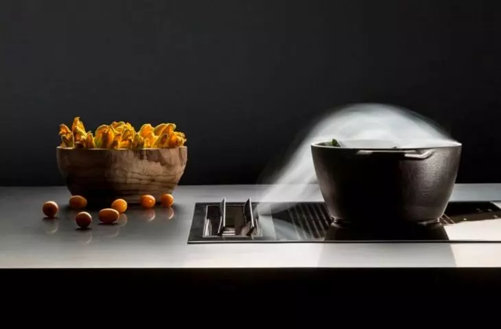 Steam absorber integrated into the hob - kitchen aesthetics at the highest level