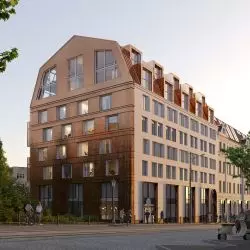 Nowa kamienica przy ul. Podgórnej 7 w Poznaniu, wizualizacja, proj. Andrzej Leszczyński