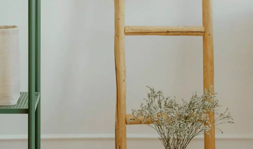 Ladder supported in the interior