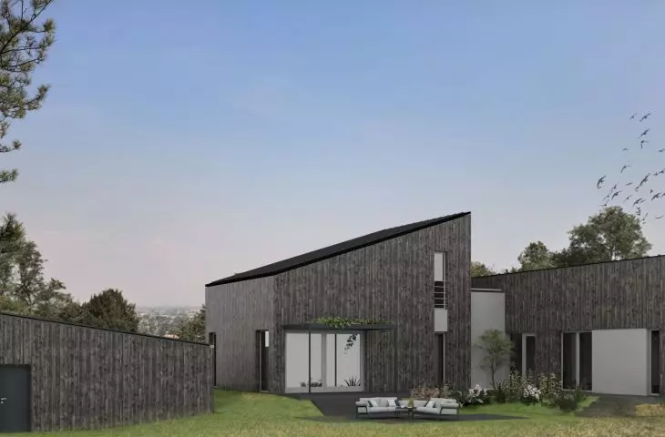 Design of a house with a forest in Mikolow