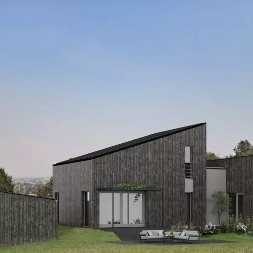 Projekt domu z lasem w Mikołowie