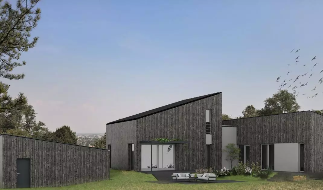 Projekt domu z lasem w Mikołowie