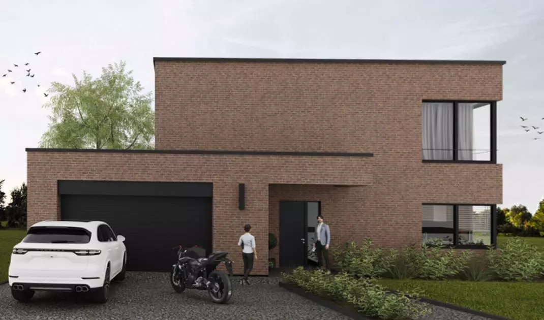 Projekt domu z cegły w Mikołowie