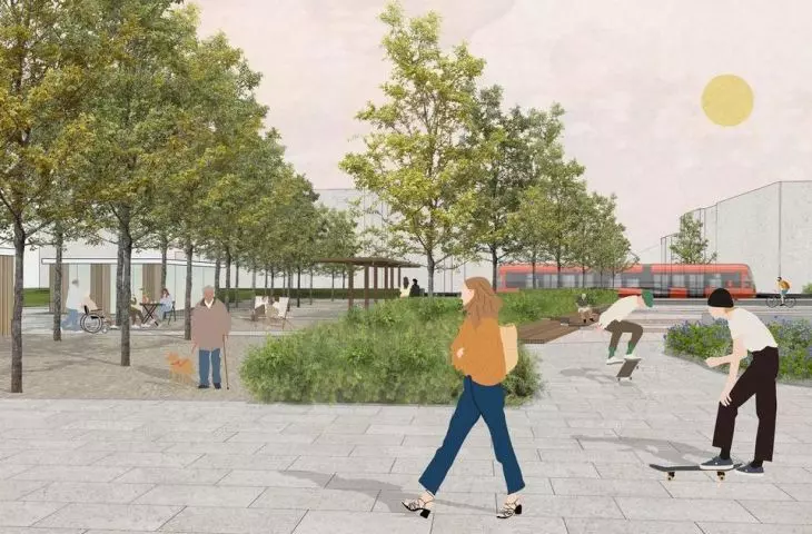 This is what Dabrowski Square in Lodz may look like. The city has presented a concept