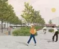 Narutowicza Street in the background