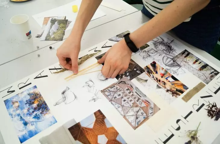 Idea for the space in front of the Faculty of Architecture of PK. Report from the student workshop