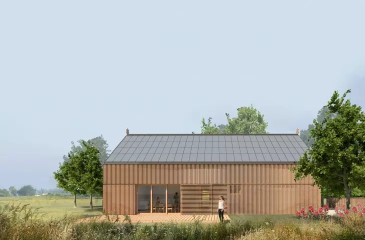Projekt domu neutralnego klimatycznie, inspirowanego tradycyjną architekturą województwa mazowieckiego