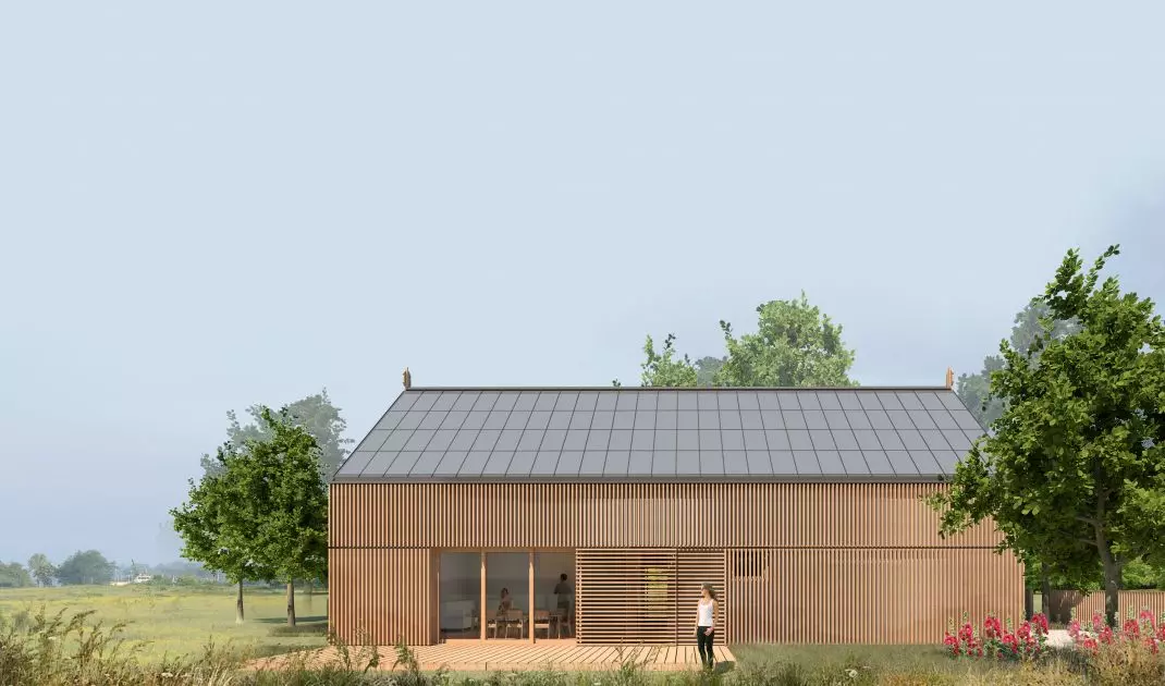 Projekt domu neutralnego klimatycznie, inspirowanego tradycyjną architekturą województwa mazowieckiego