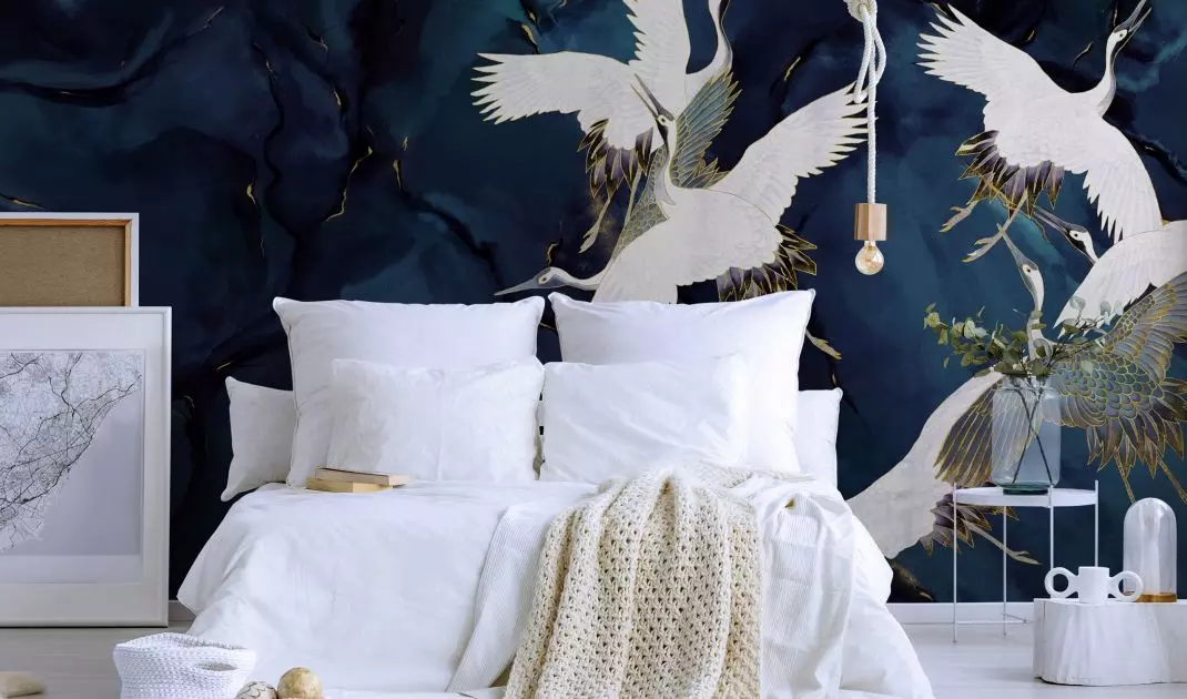 Wallpaper with paintings by Polish female artists