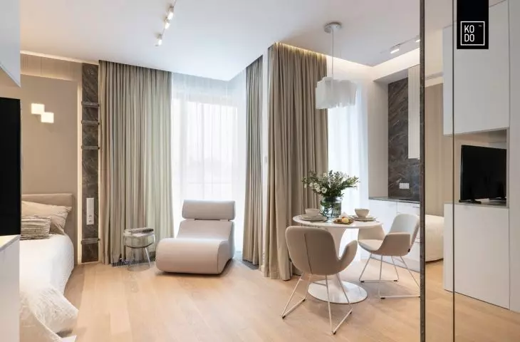 Greige bachelor apartment
