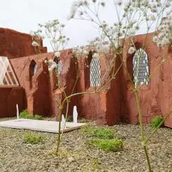 Makieta ruin kościoła w Steblewie