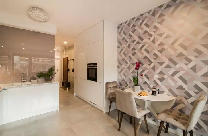 Beige apartment with a small dressing room