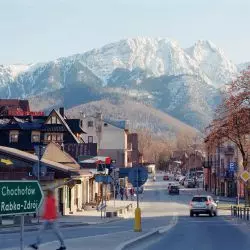 Zakopane, perspektywa ulicy Nowotarskiej