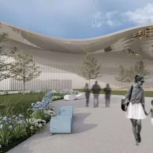 Student idea for a sports complex in Opole