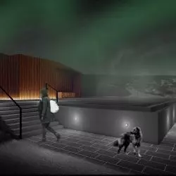 Projekt schroniska i basenu geotermalnego na Islandii