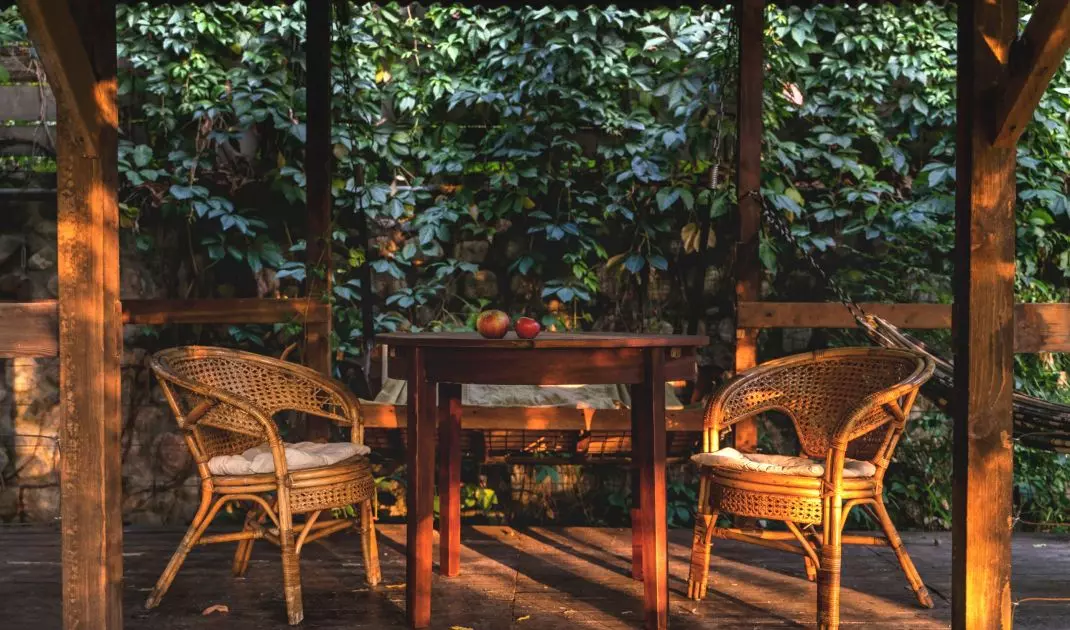 Wood in the garden