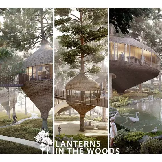 Nagroda Główna, proj.: „Lanterns in the woods”