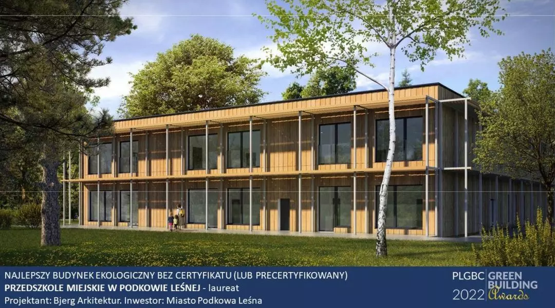 Nagroda w kategorii Najlepszy budynek ekologiczny bez certyfikatu (bądź precertyfikowany)
