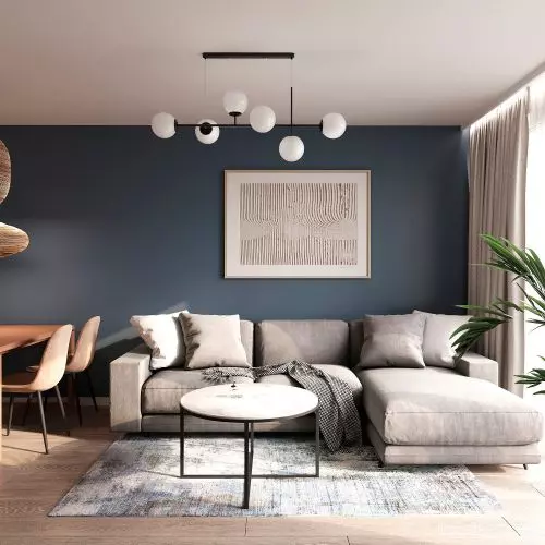 Apartment combining boho style with smart home technology
