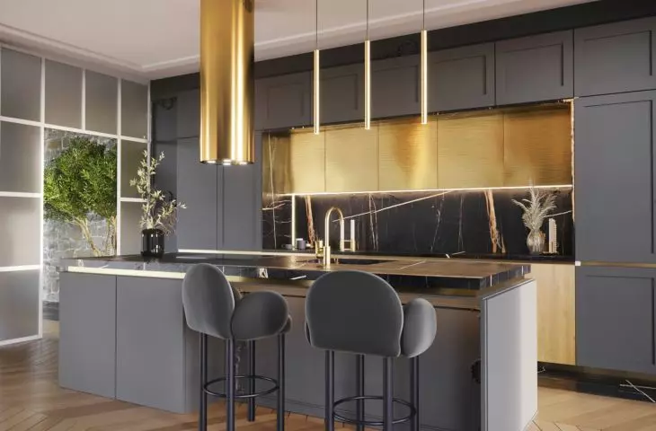 Gold hood - jewelry for your kitchen