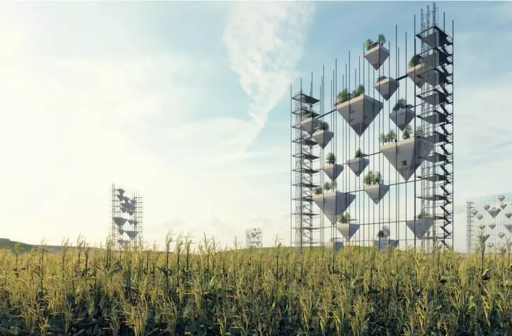 Sara Mędrala – „Piramida – uniwersalna, modułowa, wielorodzinna zabudowa mieszkaniowa wraz z funkcjami towarzyszącymi”