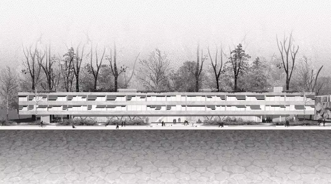 Nagroda Główna (ex aequo), „Architektura a nowe formy edukacji. Projekt szkoły eksperymentalnej w Warszawie”