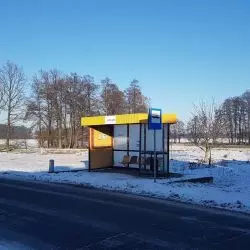 Przystanek autobusowy, Zielona Łąka, powiat pleszewski, Wielkopolska