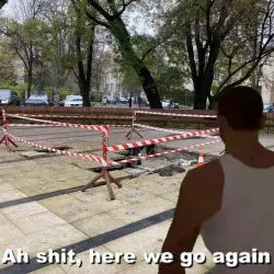 Kraków, fontanna na placu Axentowicza