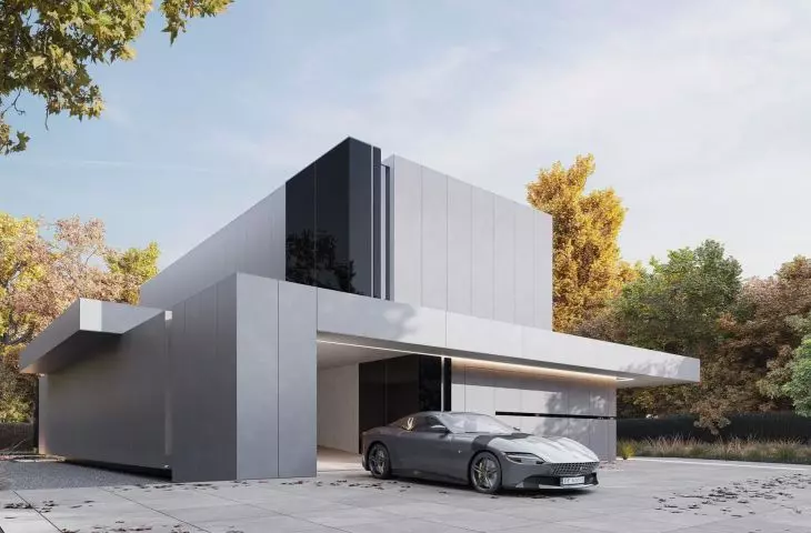 A house inspired by a unique Ferrari model