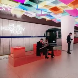 Koncepcja wyglądu stacji metra plac Konstytrucji, proj. Metroprojekt