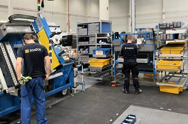 Another assembly line at Schöck's production facility in Tychy