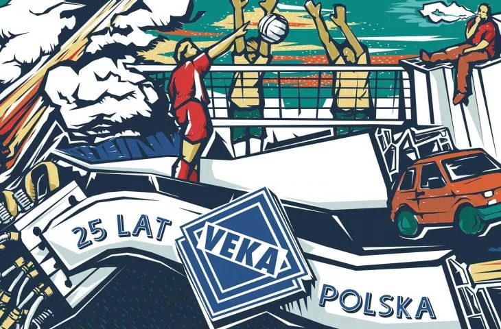 Mural z okazji 25-lecia firmy VEKA