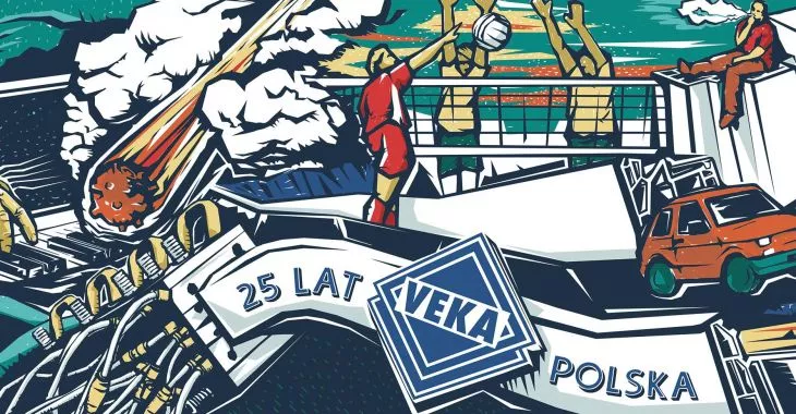 Mural z okazji 25-lecia firmy VEKA