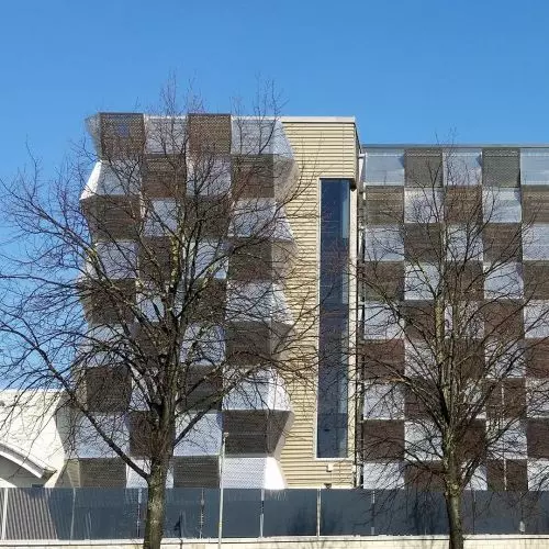 Cineword New Mersey Retail Park - perforated metal facade