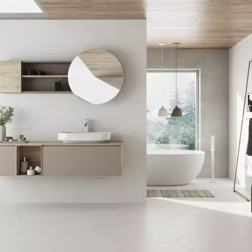 Heksagony w formacie XL od Ceramica Realonda