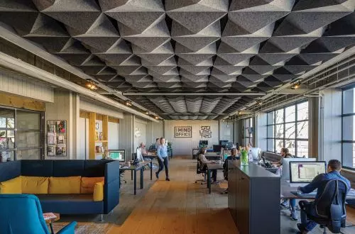 Hunter Douglas Architectura ceilings - unique in appearance, with exceptional acoustic properties