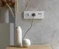 Multimedia set - 2 power outlets + TV + RJ45 (Simon 100)