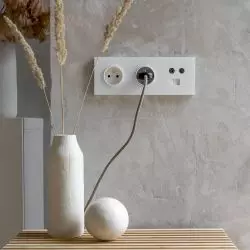 Zestaw multimedialny - 2 gniazda zasilające + TV + RJ45 (Simon 100)