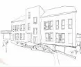 Sketch of a new kindergarten being built in the Żerniki district of Gliwice