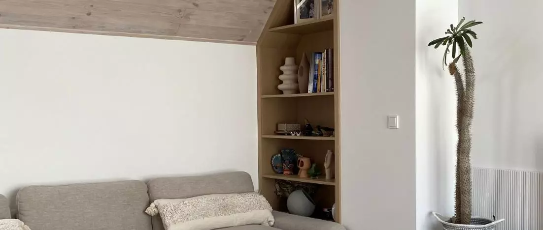 An attic combining Scandinavian and Japanese styling