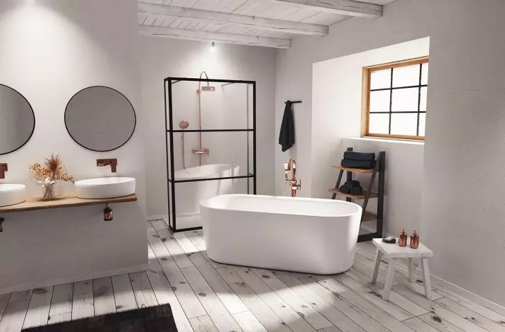 Livit Marmic ceramic countertop washbasins and Modesty bathtub - new trends in the bathroom