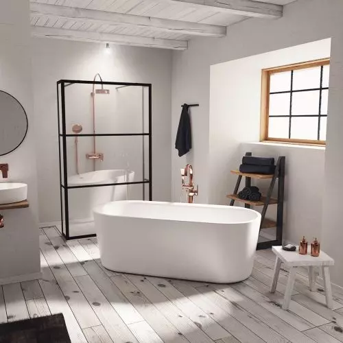 Ceramiczne umywalki nablatowe Livit Marmic i wanna Modesty - nowe trendy w łazience