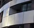 perforated metal used on the building facade