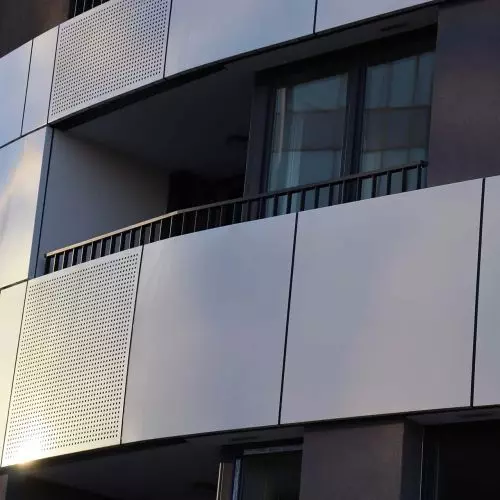 Matching perforated metal sheet for all types of buildings