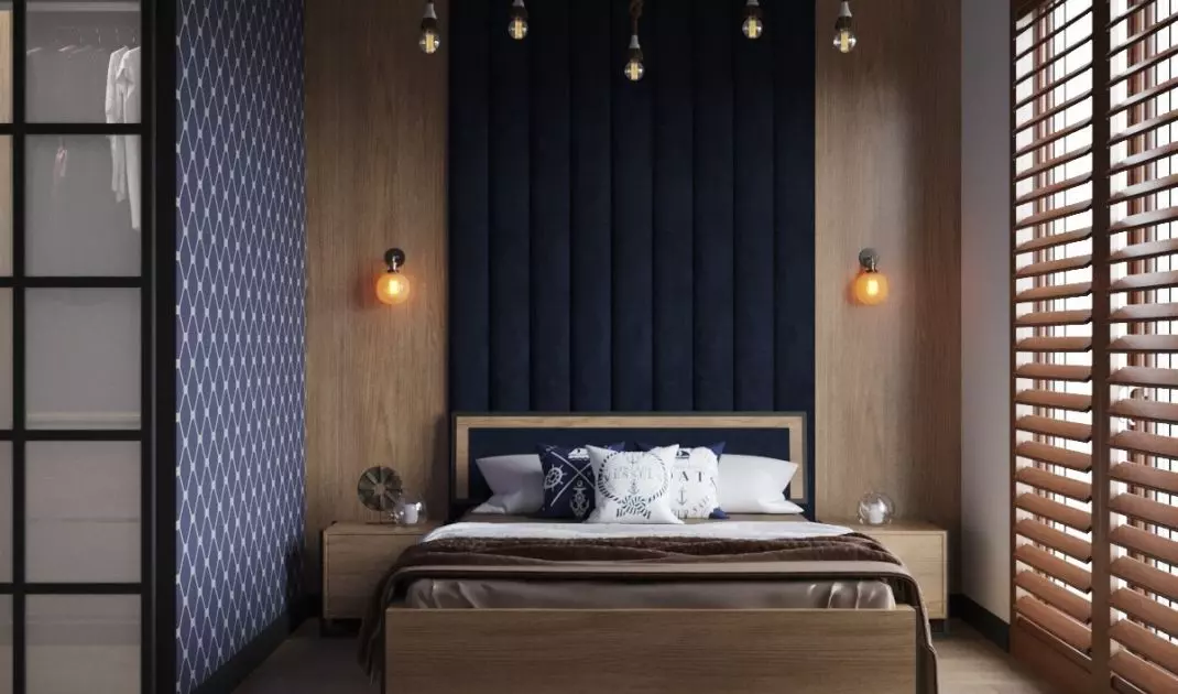 Living in black and warm wood