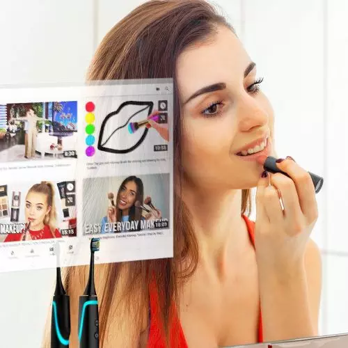 A digital world enclosed in a designer mirror or front - smart mirrors and furniture fronts