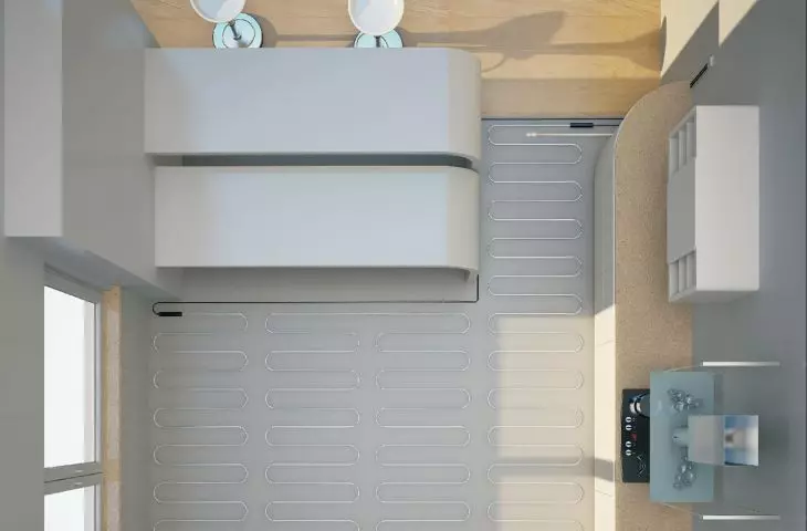 Przykład ułożenia maty grzejnej ELEKTRA