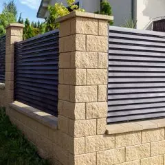 Ogrodzenie łupane GORC® de Luxe GL22, kremowe