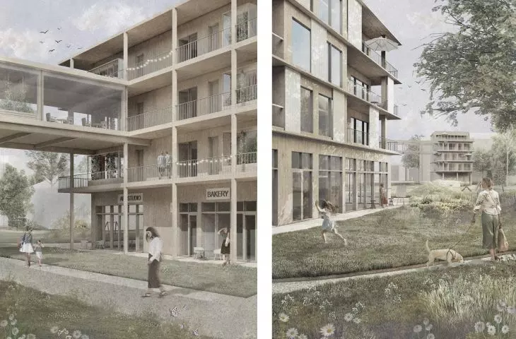 Architecture as a frame. Design of a flexible residential building in Wroclaw