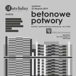 Plakat wystawy „Betonowe potwory”